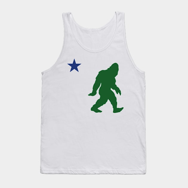 Old Maine Flag with Big  Foot Tank Top by Gloomlight